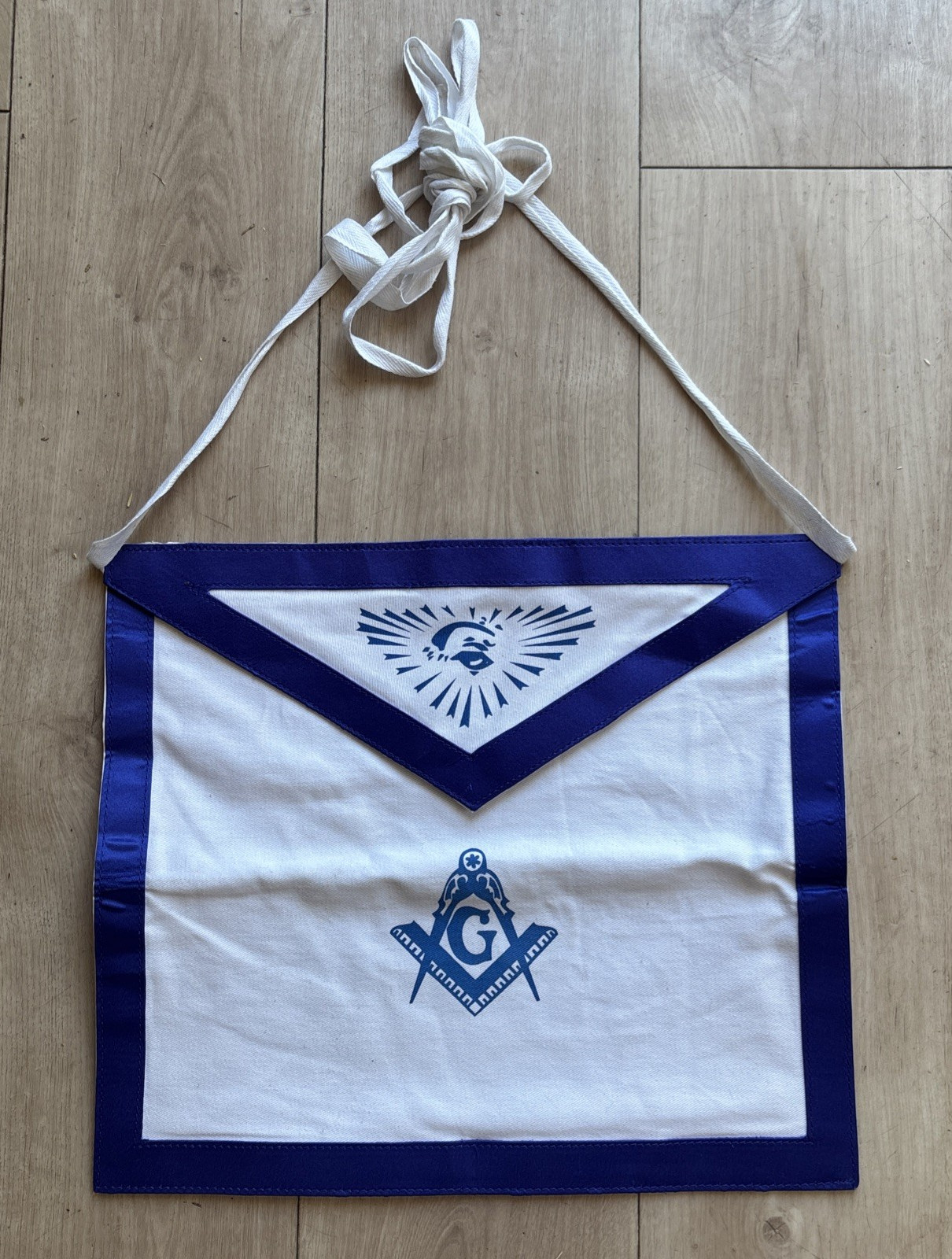 Masonic Master Mason Apron Blue Lodge Freemason Compass Square All Seeing Eye