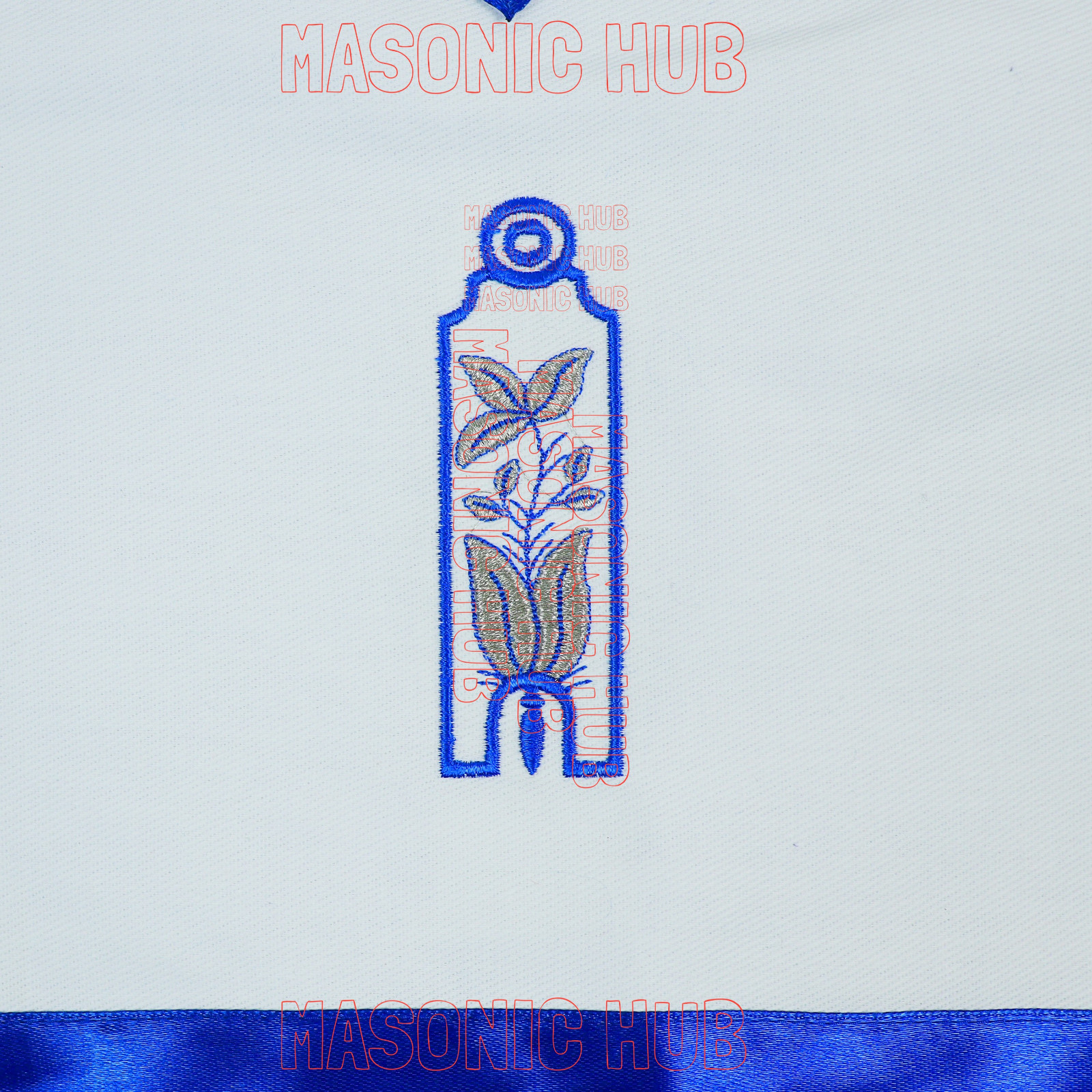 Masonic Regalia Junior Warden Cotton Apron Freemason Blue Lodge Officer 14×16